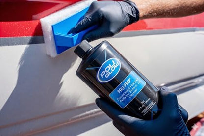Poli Glow® Gentle and Efficient Non-Abrasive Scrub Pad with Handle – Durable and Long-Lasting | Safe Oxidation Removal Tool for Boats & RVs, Gelcoat, Fiberglass, Painted Surfaces, Decals & Plastic