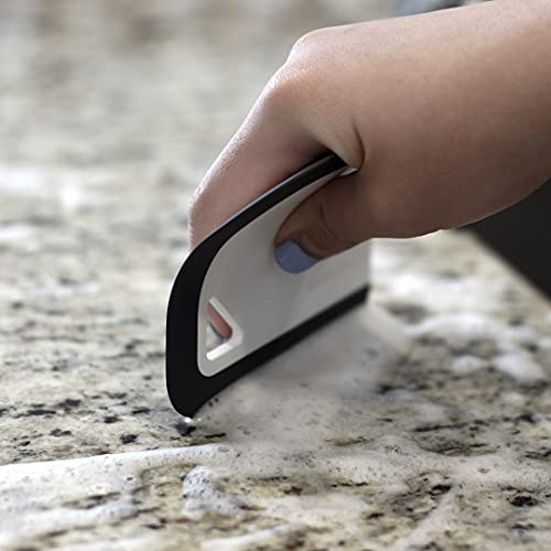 All purpose handy curved squeegee compact size rounded rubber blade 2PCS