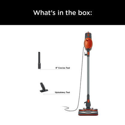 Shark HV302 Rocket Pet Corded Stick Vacuum, Lightweight with Swivel Steering for Carpets & Hard Floors, Converts to Hand Vacuum, Includes Crevice Tool, Pet Multi-Tool & Precision Duster, Orange - style: Rocket Pet