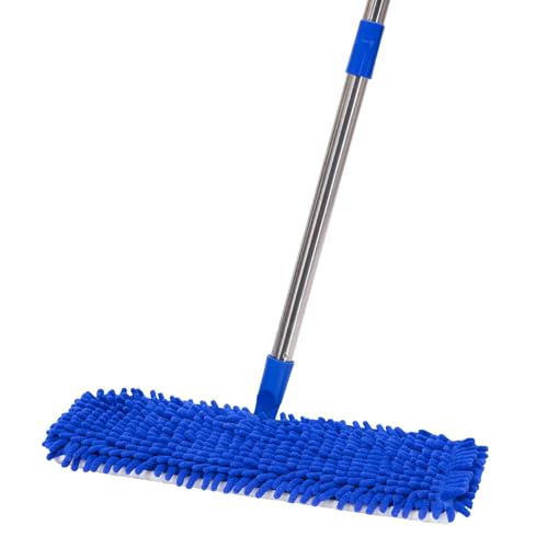 Microfiber Mops for Floor Cleaning, Dual-Sided Flip Mop for Wet & Dry Use, Adjustable Stainless Steel Handle (30.7"-56.7"),Suitable for Hardwood Floors, Laminate Floors, Kitchens and Tiled Surfaces