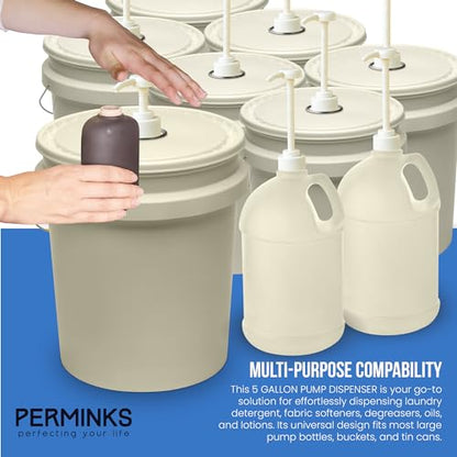 5 Gallon Pump Dispenser - Pump for 5 Gallon Bucket, Jug, Bottle, Large Container - Great for Shampoo & Conditioner, Laundry Detergent, Snow Cone Syrup, Bleach Liquid, Oil & More (Pack of 3) - size: 1 Count (Pack of 3)
