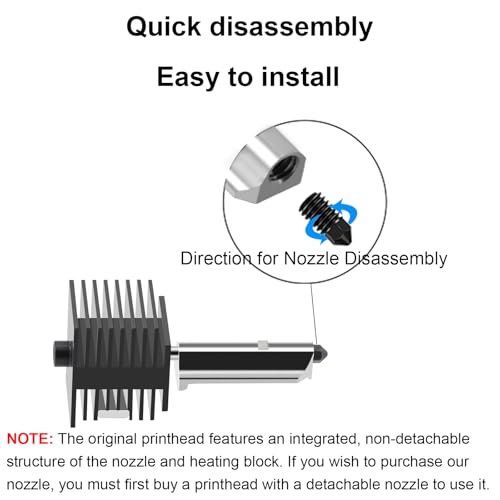 9Pcs 3D Printer A1/A1 Mini Hardened Steel Nozzles kit for A1 Mini /A1 Hotend, A1 Hardened Steel Nozzles 0.2/0.4/0.6mm Compatible for Bambu Lab A1/A1 Mini Hotend Print Head Accessories, - style: 9Pcs A1/A1 Mini Hardened Steel Nozzles kit