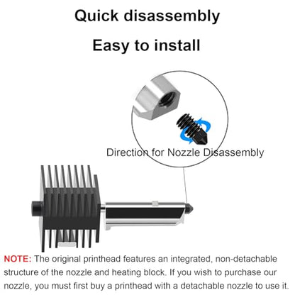 9Pcs 3D Printer A1/A1 Mini Hardened Steel Nozzles kit for A1 Mini /A1 Hotend, A1 Hardened Steel Nozzles 0.2/0.4/0.6mm Compatible for Bambu Lab A1/A1 Mini Hotend Print Head Accessories, - style: 9Pcs A1/A1 Mini Hardened Steel Nozzles kit