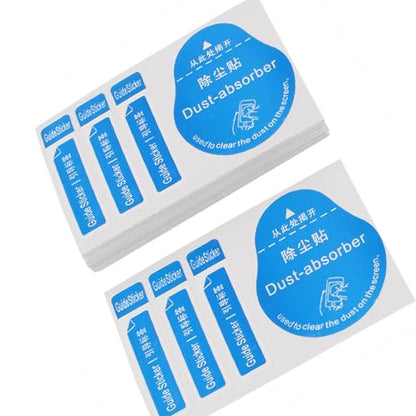 uxcell 50pcs Dust Removal Stickers, Computer Cellphone Tablet Screen Cleaning Decals, 8 x 5cm Laptop Absorber LCD Dusting Stickers Tools for Cell Phone Tempered Glass Screen Film