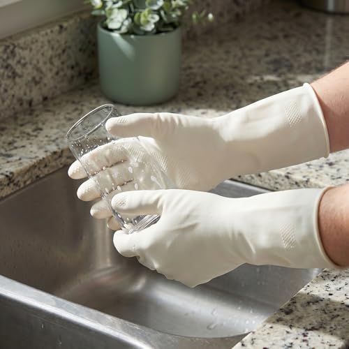 15mil Heavy Duty Reusable Nitrile Cleaning Gloves, 6 Pairs, XL | 15mil Thick, 13in Long Cuff, Non PFAS, Food Safe, Chemical Resistant, Non-Slip Grip, Latex Free