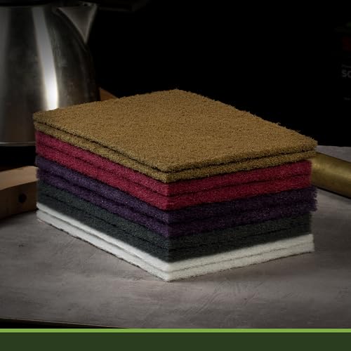 6” x 9” Scuff Pads,2 Each of Maroon,Grey,Gold,Purple and White,10PCS Scuff Pads for Paint Prep, Automotive Scouring Pads for Scuffing,Surface Adhesion Preparation,Cleaning - style: 150-1200grit-Mix-10PCS