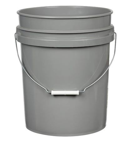 House Naturals 5 Gallon Premium HPDE Plastic Bucket - Made in USA Food Grade Storage Container, BPA Free All Purpose Pail (1, Gray) - color: Gray