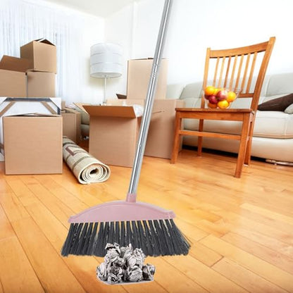 Cabilock Heavy Duty Cleaning Broom with Long Handle Angle Floor Sweeping Broom for Indoor and Outdoor Use for Kitchen and Home Cleaning