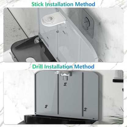 Commercial Paper Towel Dispenser Holder Wall Mount, Multi-fold Trifold C Fold Hand Towel Dispenser, Bathroom Paper Towel Dispenser, Toilet Paper Napkin Holder (White-5859) - color: White-5859