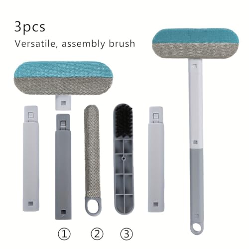 No Kneeling Pet Hair Remover – 4-in-1 Reusable Tool for Dog & Cat Hair, Extra Long Handle (23.4") for Under Furniture, High Windows & Hard-to-Reach Areas – Back-Saver, 1-Pack - size: Extra Long Handle