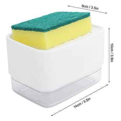 Automatic Dish Durable Press Liquid for Kitchen Countertop, ABSPS, 5.5x3.5x3.9in (White) - color: White