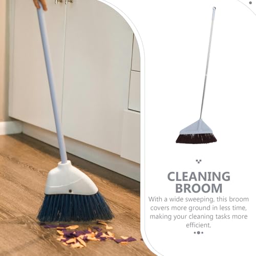 VILLCASE Heavy-Duty Commercial Broom with Long Handle for Indoor Outdoor Use Soft Bristle Patio Sweeping Tool for Courtyard Garage Kitchen Office and Market Cleaning