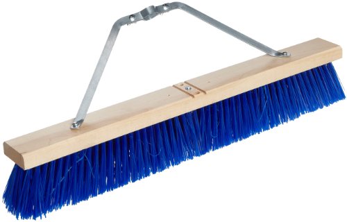 Weiler 44590 24" Block Size, Hardwood Block, Stiff Blue Polypropylene Fill, Contractor Coarse Sweeping Broom - style: Stiff Blue Polypropylene