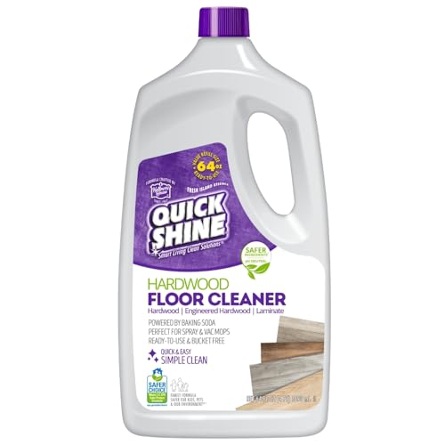 Quick Shine Hardwood Floor Cleaner 64oz | Use in Spray & Vac Mops | Removes Dirt & Scuff Marks | Ready-to-Use, Streak Free, No Rinse | Safer Choice Cleaner |Perfect for Gentle and Effective Cleaning - size: 64 Fl Oz (Pack of 1), style: 1 Bottle