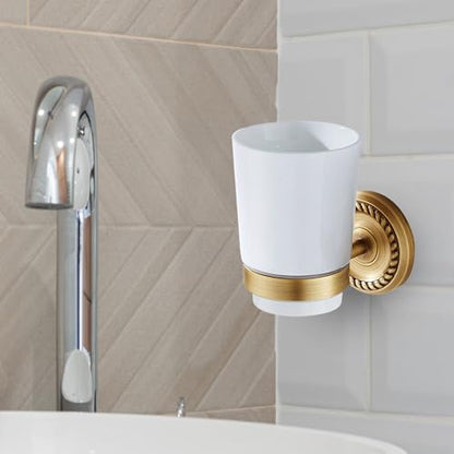 Antique Bronze Toothbrush Holder for Bathroom Tumble Holder Wall Mounted - color: Toothbrush Holder