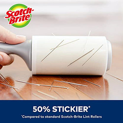 Scotch-Brite 50% Stickier Lint Roller Works Great On Pet Hair 6 Rollers 48 Sheets per Roller 288 Sheets Total (Packaging may vary) - size: 6 Rollers, style: 288 Sheets