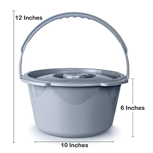 McKesson Commode Replacement Bucket with Handle and Lid, 7.5 qt, 1 Count - size: 1 Count (Pack of 1)