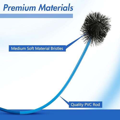 3 Pcs Condensate Trap Flexible Drain Brush, 16 Inch AC Drain Line Cleaning Brush for AC & HAVC Condensate P Trap, Blue - color: Blue, size: 16 Inch