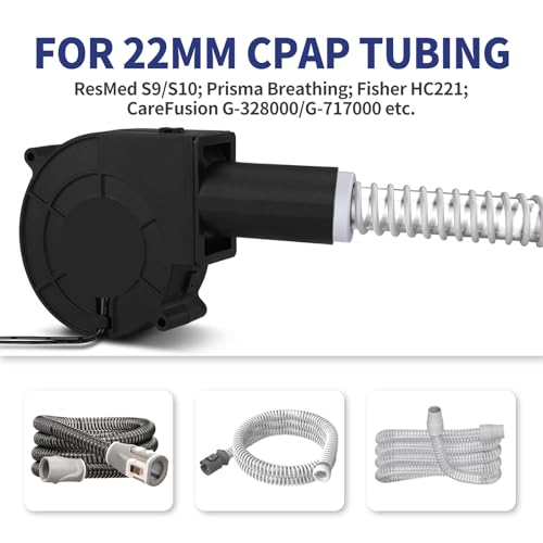 CPAP Hose Dryer Cleaning Kit: Fast-Drying Silent Blower Fan Cleaner for Resmed Airsense 10/11 Heated Tubing, for Universal 22mm CPAP Hose Tubes Cleaning Supplies