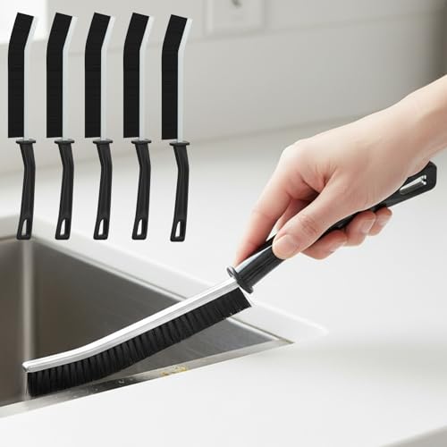 5Pcs Crevice Cleaning Brush, Multifunctional Hard Bristle Brush for Narrow Spaces, Cleaning Tool for Toilet, Faucets, Grout
