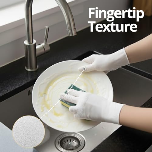SwiftGrip Disposable Nitrile Exam Gloves, 3-mil, XL, Box of 100, White Nitrile Gloves Disposable Latex Free for Medical, Cleaning, Cooking & Esthetician, Food-Safe, Powder-Free, Non-Sterile - size: X-Large