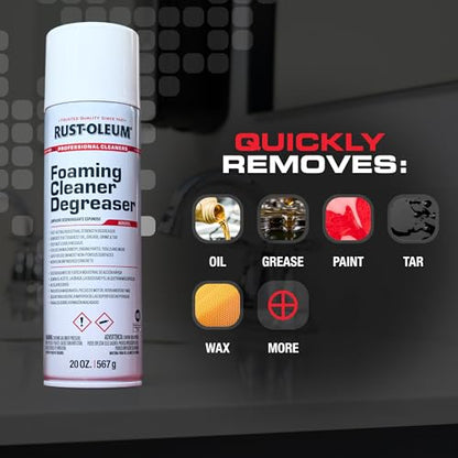 Rust-Oleum Professional Cleaners Foaming Cleaner Degreaser | 20oz Aerosol Can | Professional Strength - size: 20 Fl Oz (Pack of 1)