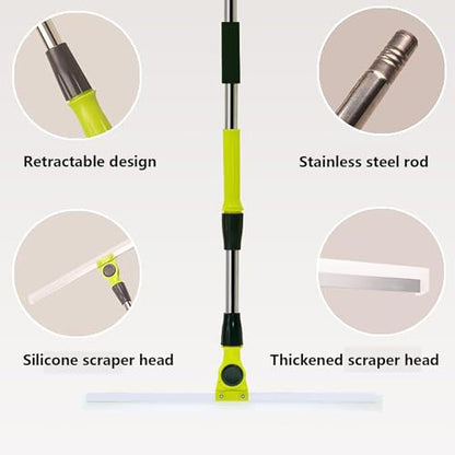 Silicone Broom, with 51 Long Handle Squeegee Broom for Floor, Squeegee Broom for Floor Pet Hair Cleans Glass,Fine Dust,Hair,Liquids,Small:35×130cm - size: Small:35×130cm