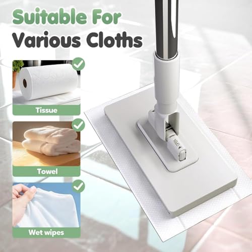 Wall Cleaner Mop for Hard-to-Reach Areas | Zero-Touch Cloth Changing | 39" Extendable Handle 360° Swivel Head Multi-Surface Dust Mop for Bathroom Wall Floor Gap Cleaning (1 mini mop+10 Cloths) - size: 1 mini mop+10 cloths