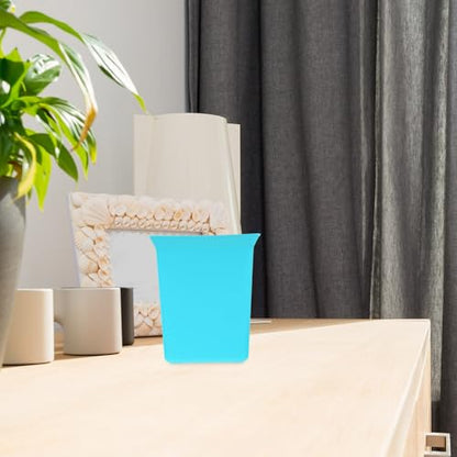 Outanaya Portable Cleaning Basket with Handle Plastic Storage Organizer Bin Sky Blue Compact Utility Caddy for Hotel Room Household Supplies