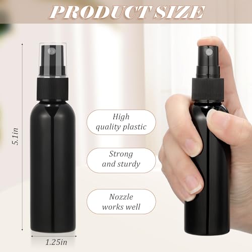 Tanlade 100 Pcs 2oz Small Spray Bottles Refillable Mini Spritzer Clear Empty Plastic Spritz Bottle Refillable Reusable Travel Size Mist Sprayer for Travel Cleaning Perfume Liquid(Black) - color: Black