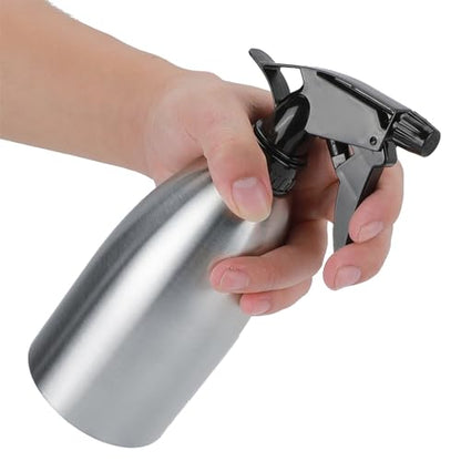 500Ml Stainless Steel Spray Bottle, Aluminum Empty Spray Bottles, Refillable Spray Bottles for Outdoor Barbecue, Cooking, Washing Dishes and Watering Flowers, Etc