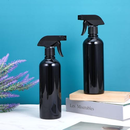 12 Pack Black Empty Fine Mist Sprayers, Plastic Spray Bottle Refillable Container Leak-proof Sprayers for Cleaning Solutions Water Hair Essential Oils Adjustable Head Sprayer