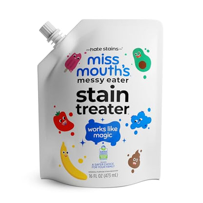 Miss Mouth's Messy Eater Stain Treater - 16oz Refill - Newborn & Baby Essentials - No Dry Cleaning Food, Grease, Coffee Off Laundry, Underwear, Fabric - style: Single (16oz)