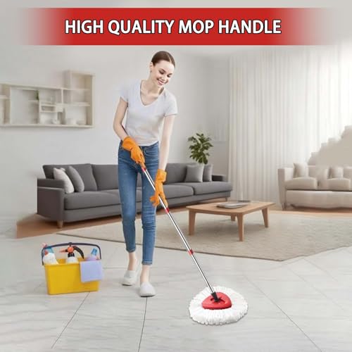 6-Pack Spin Mop Heads Replacements Compatible with O-Ceda EasyWrin 1-Tank System, Microfiber Refills, Deep Cleaning Mop Replace Head, Machine Washable Easy-to-Replace, White - color: 6pcs Easywring Refills White