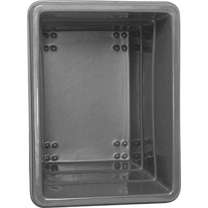 Global Industrial 12 Bushel Plastic Bulk Box Truck, Steel Chassis Base, 1000 lbs. Capacity, 4" Non-Maring Rubber Casters, Gray, 38-2/5"L x 28-9/10"W x 33" H - color: Gray