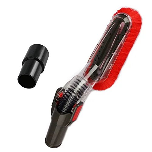 Flexible Soft Vacuum Accessories and Attachments Dusting Brush 35mm-32mm Adapter Perfect for Cleaning Furniture & Ceiling Vacuum Cleaner Attachments for 1-1/4'' or 1-3/8'' Standard Hose - size: 35-32mm Adapter & Soft Dusting Brush