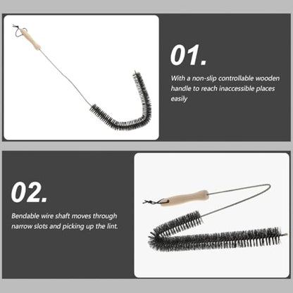 DOITOOL Dryer Vent Cleaning Brush 28 Inch Flexible Lint Remover with Non-Slip Handle for Dryer Vent and Refrigerator Coil Cleaning Tool
