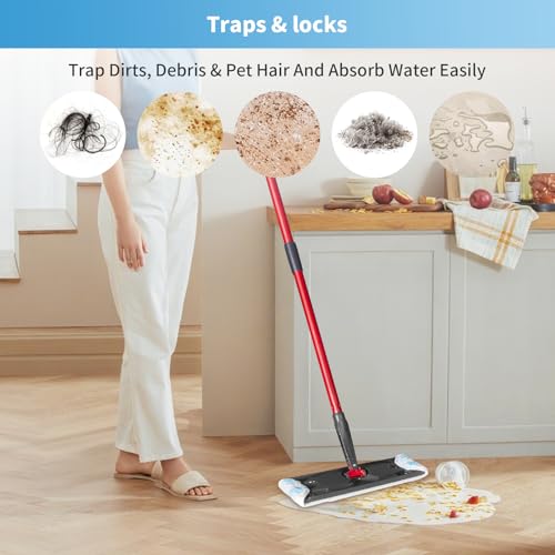 15 Pack Microfiber Mop Pads for O-Cedar H2prO Flat Mop System, Washable and Reusable Mop Replacement Heads for Floor Deep Cleaning, Mop Pad Refills for Wet Dry Floor - size: 15 Pack O-Cedar H2prO Mop Pads