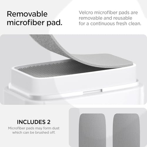 Spigen EZ Slide & Brush Screen Cleaner for Tesla Model Y 2025/26 (Juniper) & 3/Y/S/X/Cybertruck and Screens, Phones, Laptops, Tablets (Extra Microfiber Pad Included) [White] - color: White