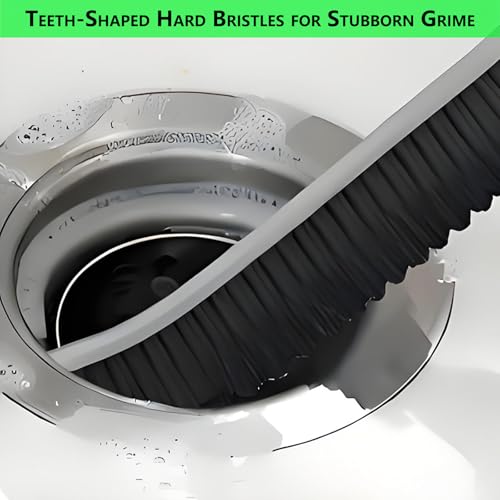 Crevice Cleaning Brush Set of 3, Hard Bristle Gap Brush with Wall Mount Holder – Deep Cleans Grout, Kitchen, Bathroom Tiles, Window Tracks & Tight Spaces