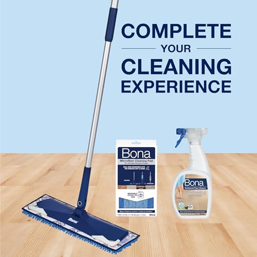 Bona Microfiber Sweeping Pad for Multi-Surface Floors - For Use With Bona Mops - Attracts, Picks Up Pet Hair, Fur, and Dander - Wood, Stone, Tile, Laminate, and Vinyl Floors - style: Pet Sweeping Pad