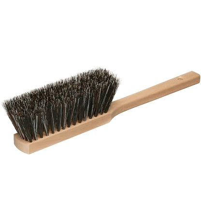 14.2" Hand Broom Soft Bristles Cleaning Brush, Dusting Brush with Wooden Handle, Clothes Brush, Handheld Car Broom, Long Counter Dust Brush, Bench Brush - size: 14.2"