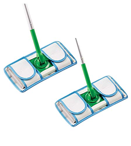Reusable Microfiber Mop Pads | Durable Machine Washable Refills | Compatible with Swiffer Dry Mops | Flat Mop Pads for Efficient Floor Cleaning | 2 Pack - size: 2 Count (Pack of 1)