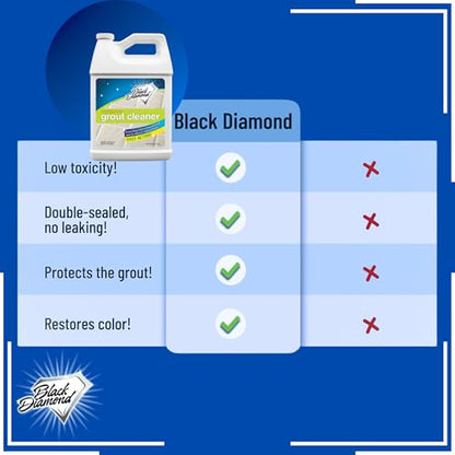 Black Diamond Ultimate Grout Cleaner: Best Cleaner for Tile, Ceramic, Porcelain, Marble Acid-Free Safe Deep Cleaner & Stain Remover for Even The Dirtiest Grout (1-Gallon) - size: 127.95 Fl Oz (Pack of 1)