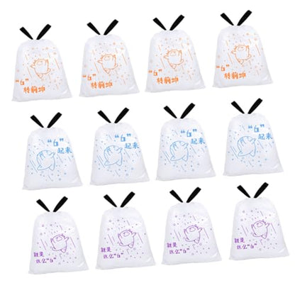 Thickened Portable Refuse Bags 69pcs 50x55cm Drawstring Garbage Bags for Kitchen Trash Cans to 37cm Diameter Household Rubbish Holder High Tenacity