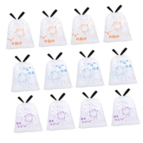 Thickened Portable Refuse Bags 69pcs 50x55cm Drawstring Garbage Bags for Kitchen Trash Cans to 37cm Diameter Household Rubbish Holder High Tenacity