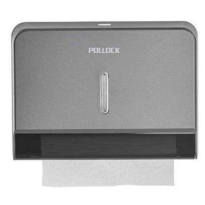 Commercial Paper Towel Dispenser Wall Mounted, Trifold/C-Fold/Multifold Hand Towel Holder, Hand Towel Dispenser for Bathroom Tissue Dispenser, Large Capacity 200 Sheets (Gray-5853) - color: Gray-5853