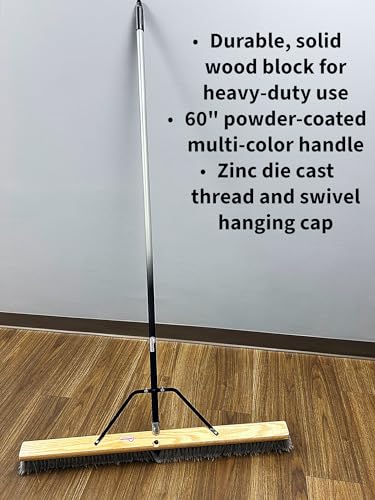 Pbsa36004 Heavy Duty 36" Smooth-Surface Push Broom with Silver/Black Handle