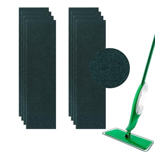 18in Reusable Scrub Mop Pads: 8 Pack Washable and Scrubbing Replacement Pads Compatible with Bona, Rubbermaid and Libman Microfiber Mops
