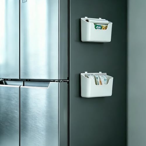 Under Sink Organizer & Wall Mount Storage Box, Multi-Use Cabinet Door Holder for Kitchen, Office, Bedside